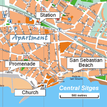 Map of Sitges